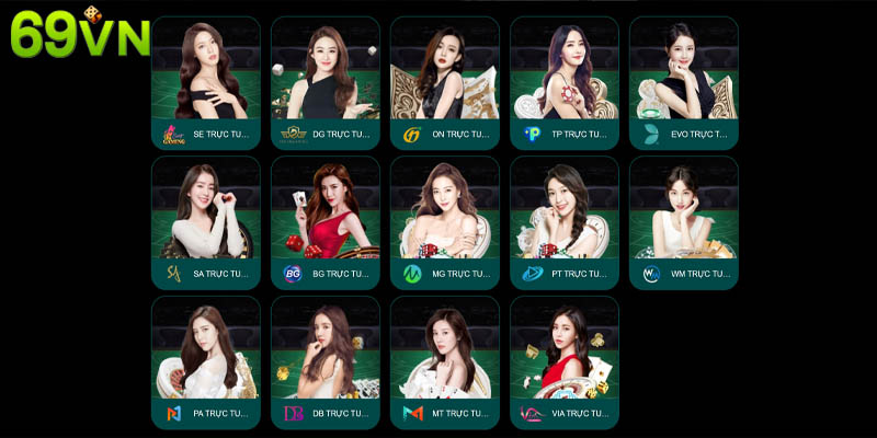 Sảnh live casino 69VN hiện đại, đẳng cấp bậc nhất